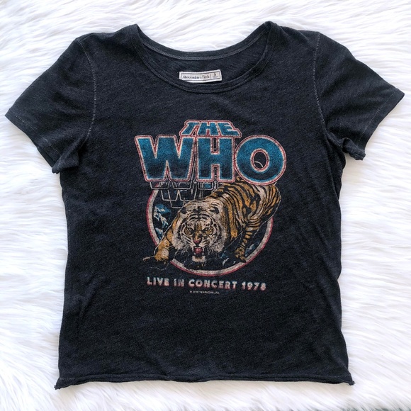 Abercrombie & Fitch The Who Dark Gray Tee - Picture 1 of 2